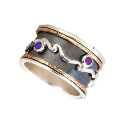 SS GF multi stone ring