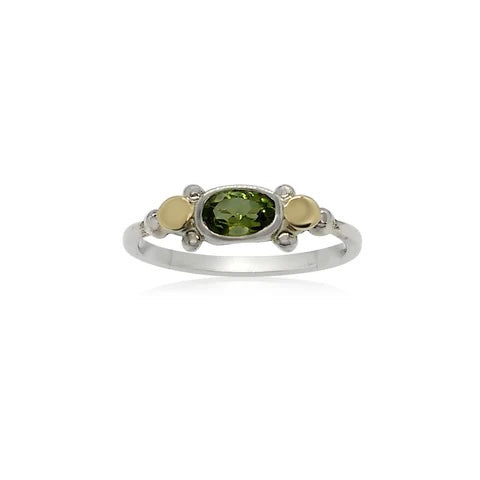 Sterling Silver Gold Filled Peridot Ring IR1308P