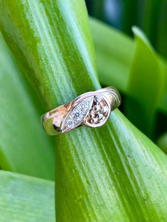 9ct Rose & White Gold 'Slave-style' Diamond Ring