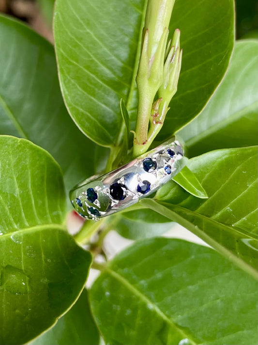 Sterling Silver Sapphire Ring